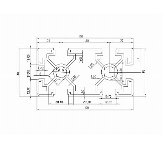 40x80 ELOKSALLI SİGMA ALÜMİNYUM PROFİL