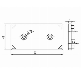 45x90 ALÜMİNYUM PROFİL KAPAĞI